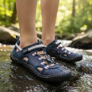 J-Sport Jambu Jaguar Water Ready Shoes Navy Pink 6M